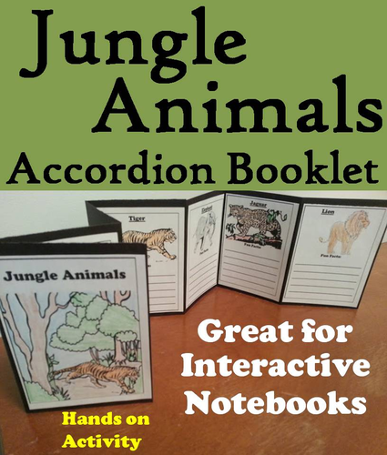 Jungle Animals Accordion Booklet