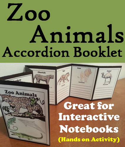 Zoo Animals Accordion Booklet
