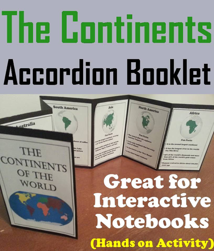 Continents Accordion Booklet
