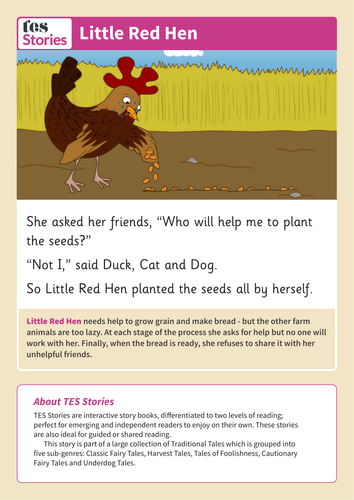 The Little Red Hen traditional tales Collection by bevevans22 ...