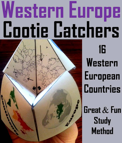 Geography: Western Europe Cootie Catchers