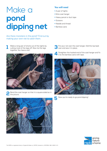 Wildlife Detective: make a pond dipping net