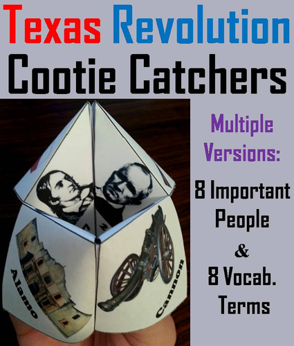 Texas Revolution Cootie Catchers