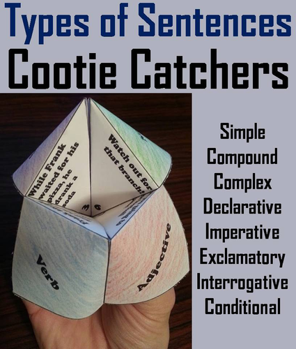 Types of Sentences Cootie Catchers