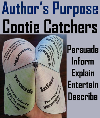 Author's Purpose Cootie Catchers