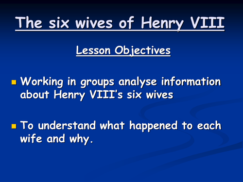 Henry VIII and his Six Wives ( an agony aunt's advice!)