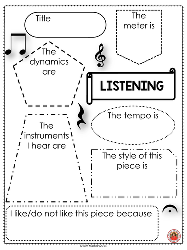 Listening Response Sheet