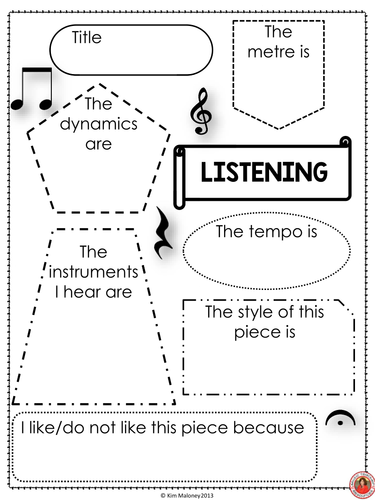 Listening Response Sheet
