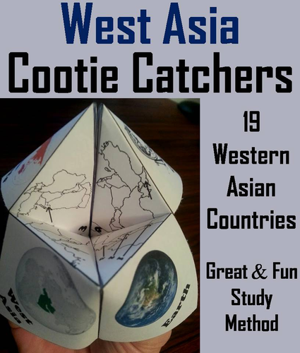 Geography: West Asia Cootie Catchers