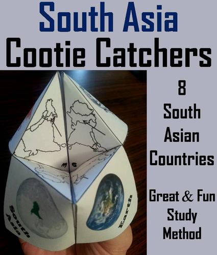 Geography: South Asia Cootie Catcher