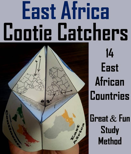 Geography: East Africa Cootie Catchers