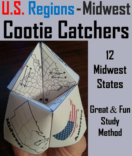 Regions of the United States: Midwest Cootie Catchers