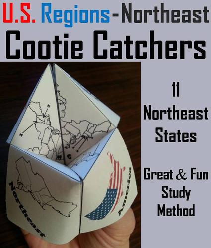 Regions of the United States: Northeast Cootie Catchers