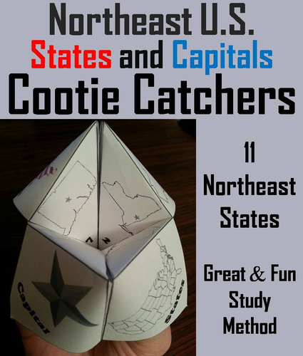 States and Capitals: Northeast Cootie Catchers