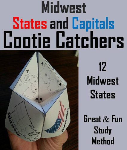 States and Capitals: Midwest Cootie Catchers