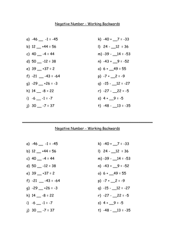 Subtracting Negative Numbers: 4.5 - Number - Mathematics