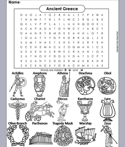 Ancient Greece Word Mat by - UK Teaching Resources - TES