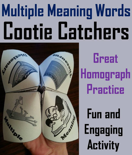 Multiple Meaning Words Cootie Catchers