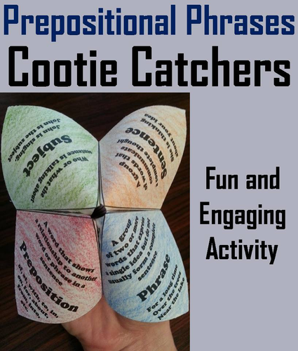 Prepositional Phrases Cootie Catchers