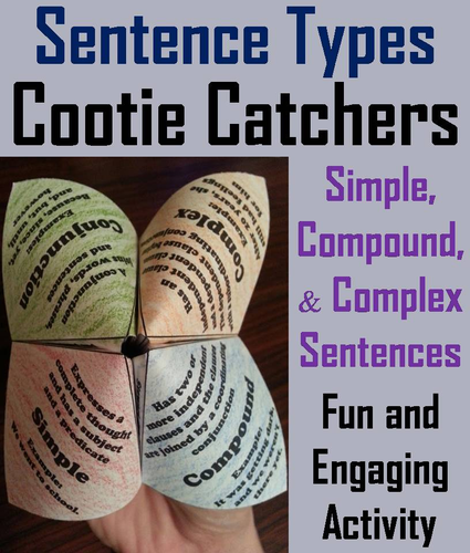 Simple, Compound, and Complex Sentences Cootie Catchers