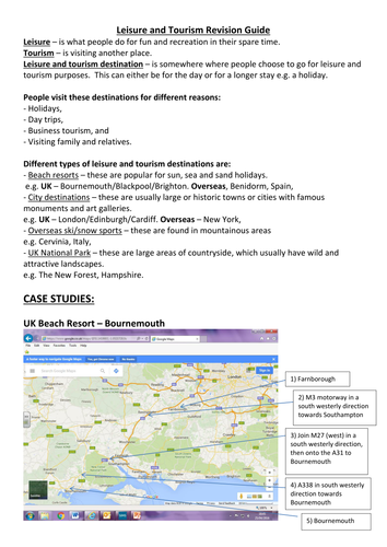 travel and tourism gcse revision