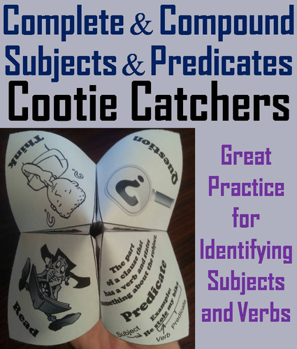 Subject and Predicate Cootie Catchers