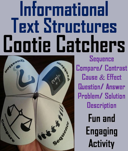 Informational Text Structures Cootie Catchers