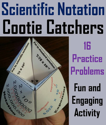 Scientific Notation Cootie Catchers