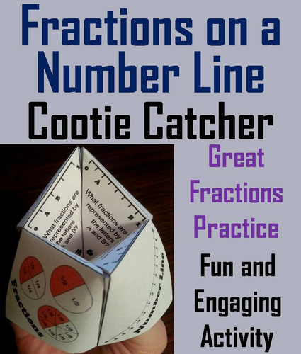 Fractions on a Number Line Cootie Catchers