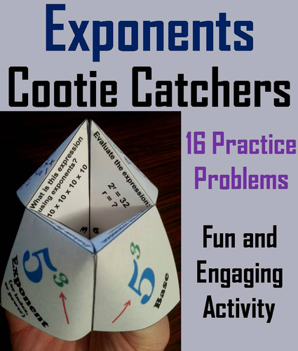 Exponents Cootie Catchers