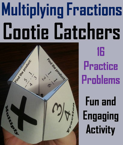 Multiplying Fractions Cootie Catchers