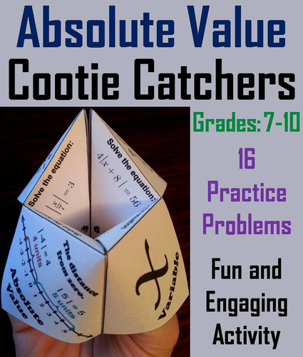 Absolute Value Cootie Catchers