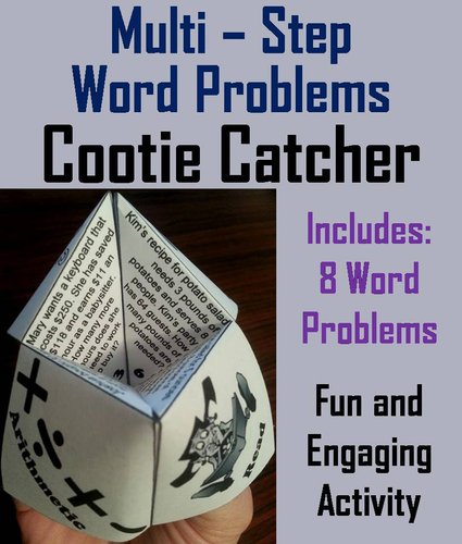 Multi-Step Word Problems Cootie Catchers