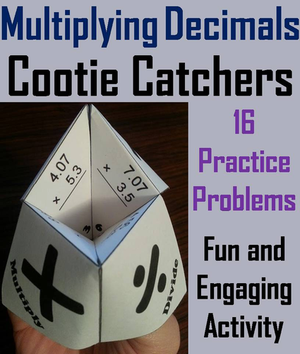 Multiplying Decimals Cootie Catchers