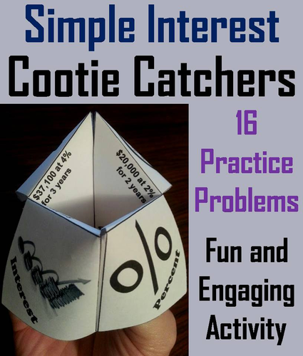 Simple Interest Cootie Catchers