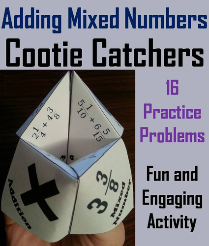 Adding Mixed Numbers Cootie Catchers