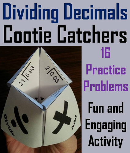 Dividing Decimals Cootie Catchers
