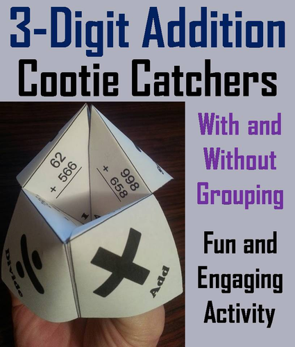 3 Digit Addition Cootie Catchers