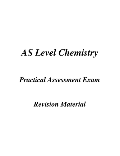 AQA New AS Level 7404 Revision Pack for Required Practicals 
