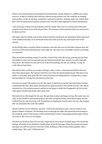 Francis transcript and shorter transcript