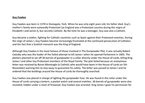 Guy Fawkes Biography