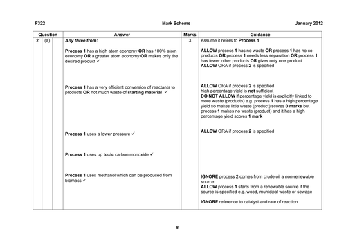 OCR Chemistry A (Organics)  - PART 2 - Year 12