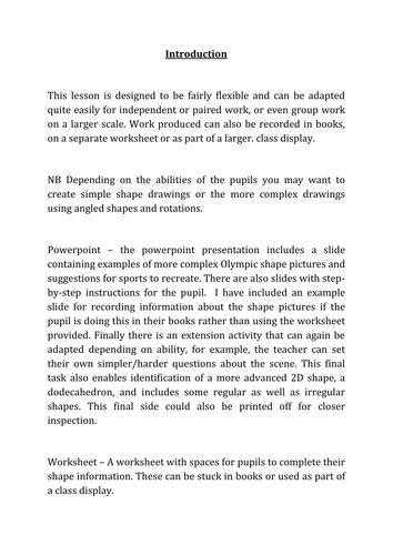 Olympic 2D Shape Challenge