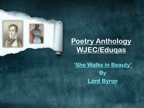 Mini Scheme: 'She Walks in Beauty' - Lord Byron - WJEC/Eduqas