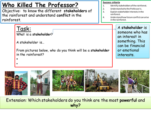 DME Who Killed the Professor? Rainforests