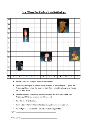 Family Guy- Star wars Battleships.