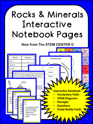 Rocks & Minerals Interactive Science Notebook