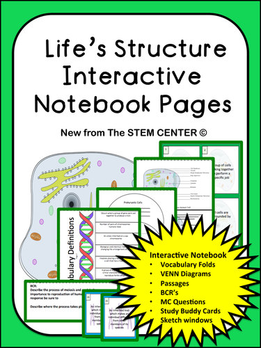 Life's Structure Interactive Science Notebook