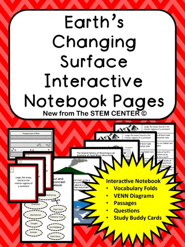 Earth's Changing Surface Interactive Science Notebook