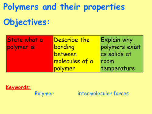 AQA C2.8 (4.2 – Bonding and properties) (New Spec - exams 2018) - Polymer properties